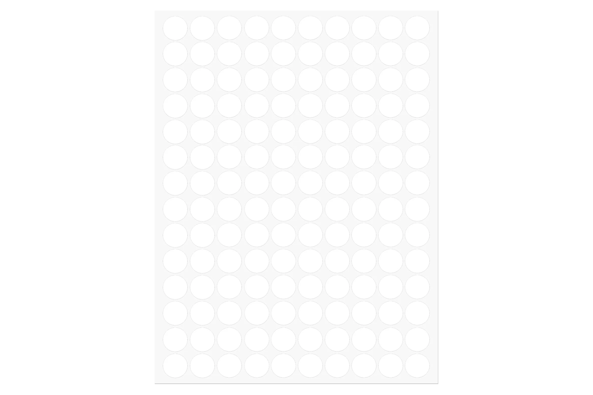 Screw covers sticker White stipple Texture 600 pcs