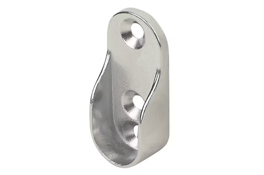 Oval end support -silver