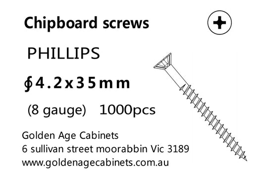 Phillips Chipboard Screws 4.2 x 35mm 1000pcs
