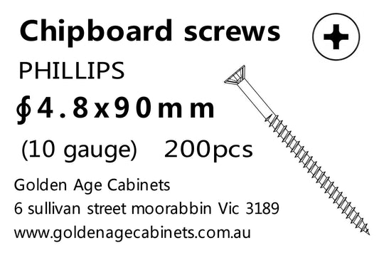 Phillips Chipboard Screws 4.8 x 90mm 200pcs